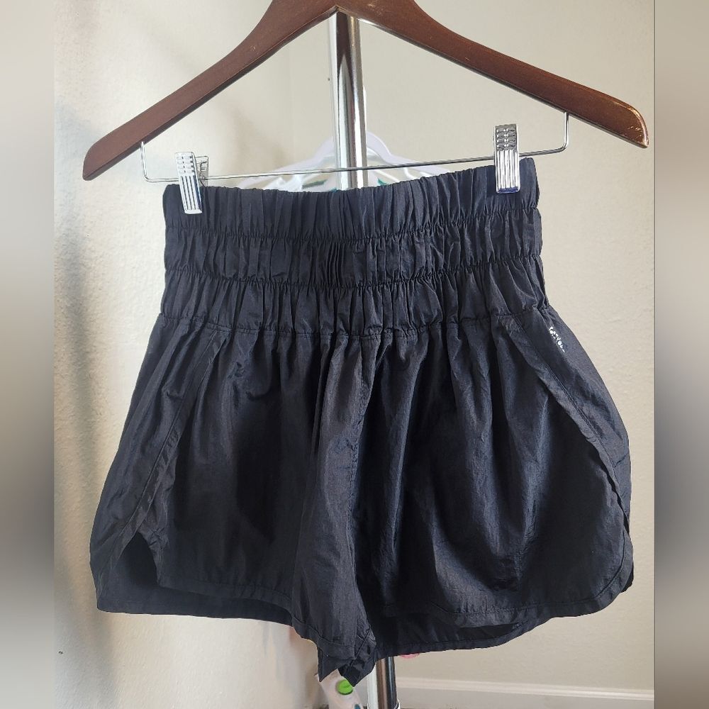 Free People Movement The Way Home Black Activewear Shorts Medium